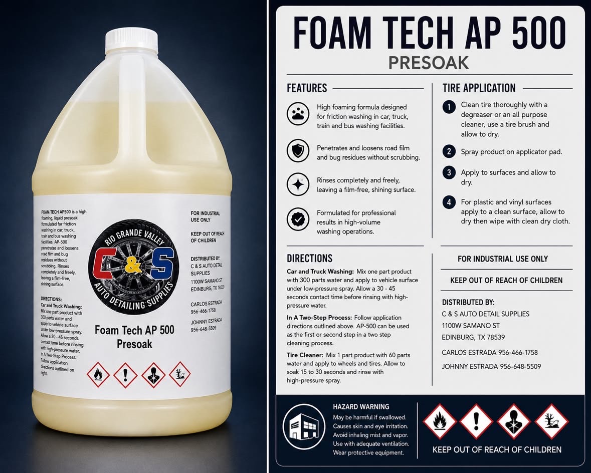 Foam Tech AP 500 Presoak — C&S Auto Detailing Supplies