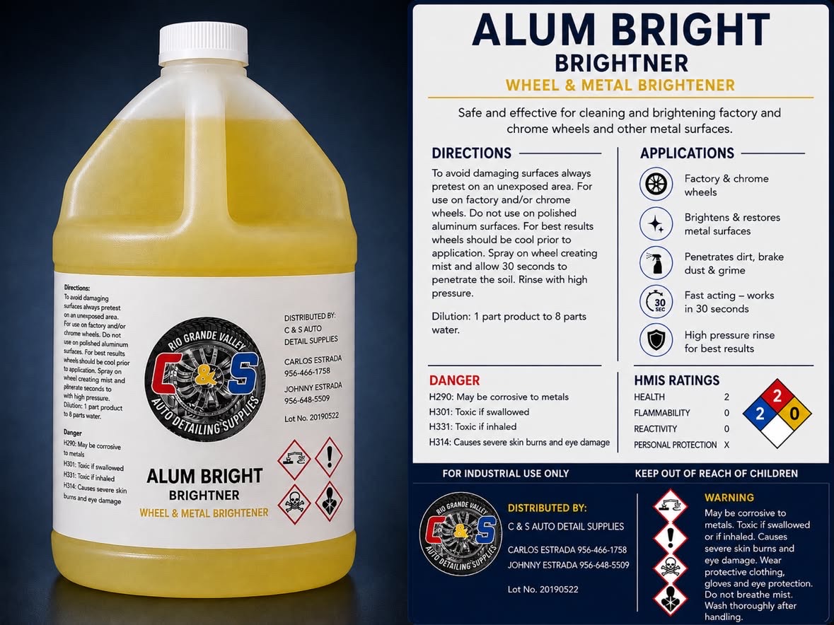 Alum Bright Brightener — C&S Auto Detailing Supplies