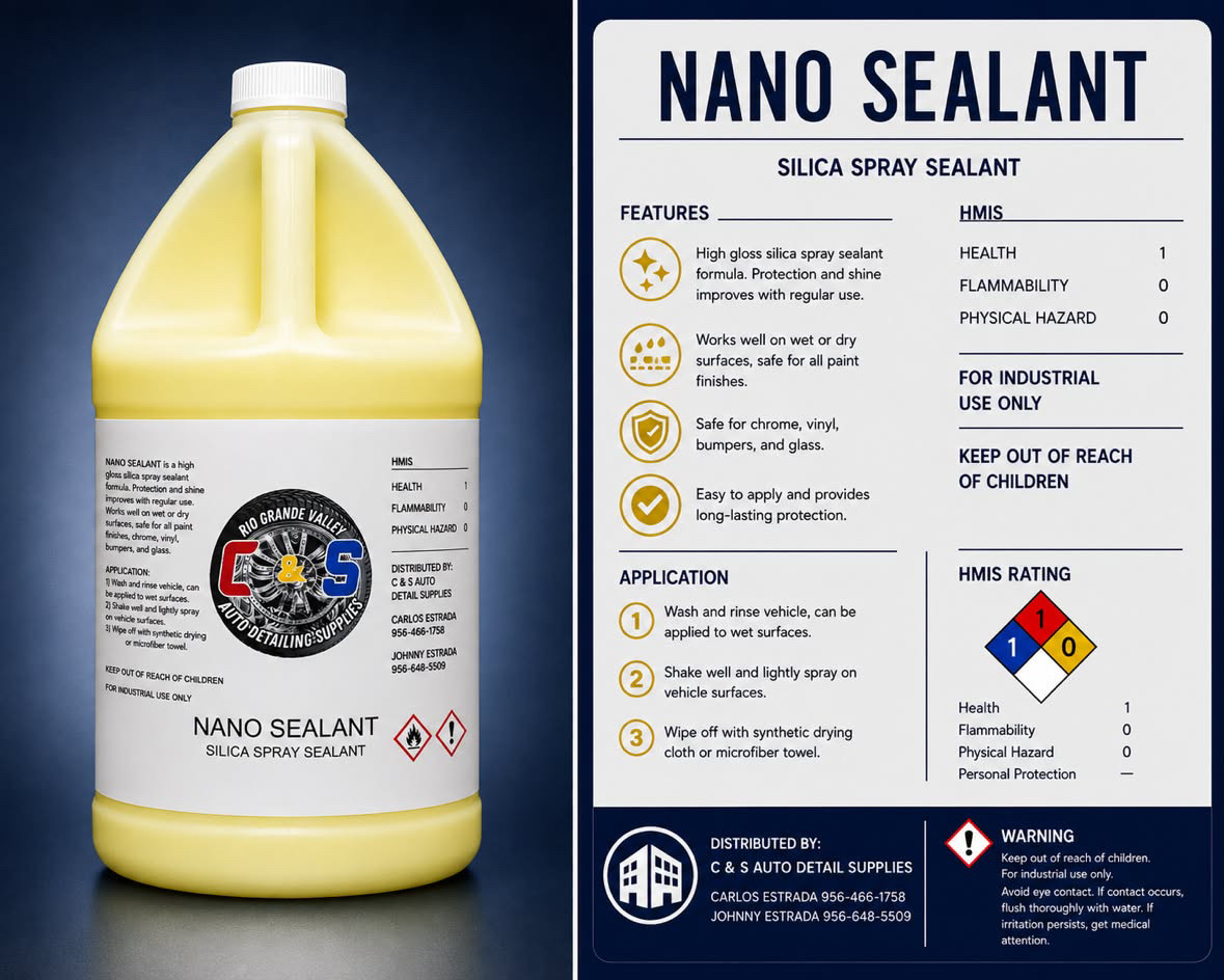 Nano Sealant — C&S Auto Detailing Supplies