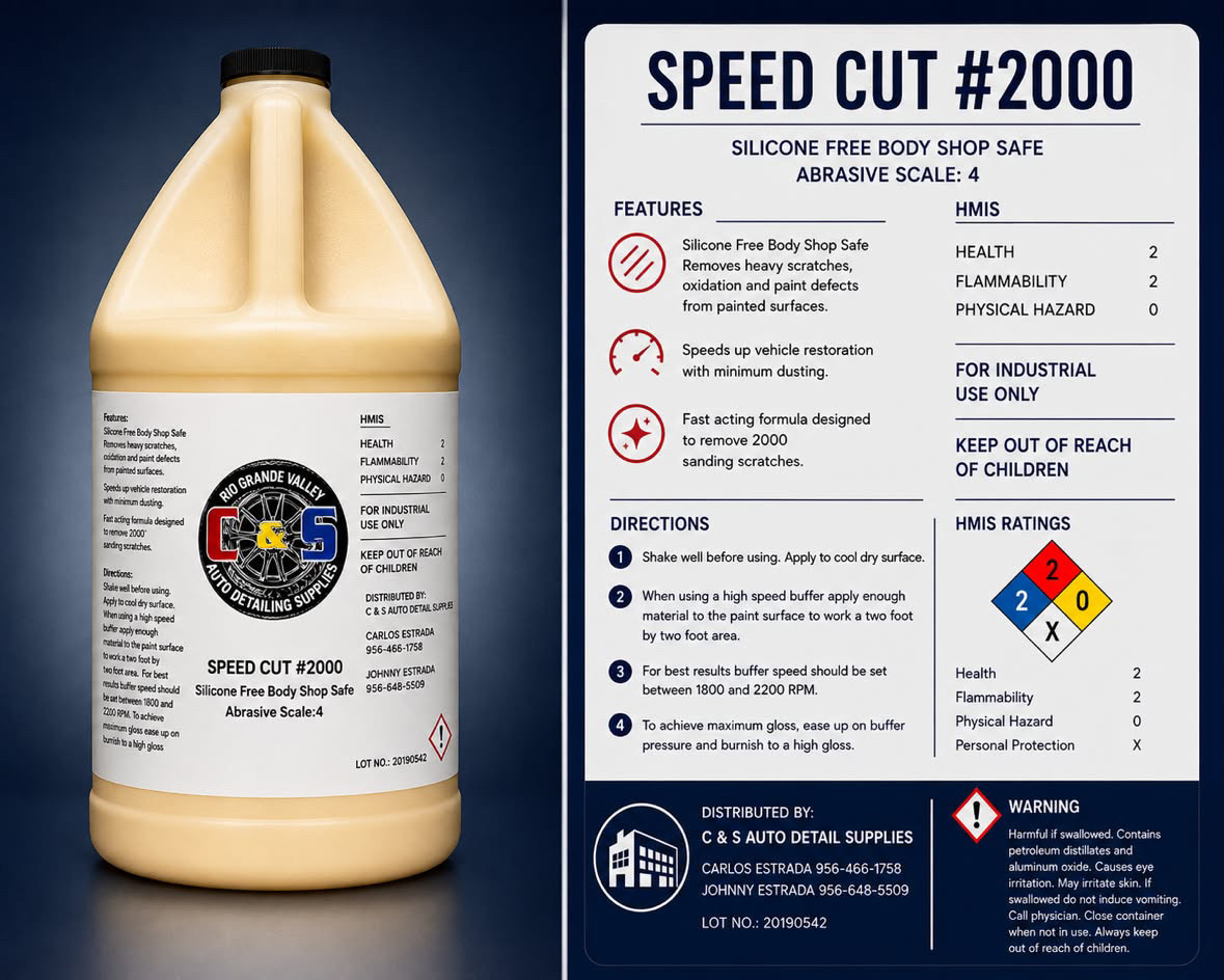 Speed Cut #2000 — C&S Auto Detailing Supplies