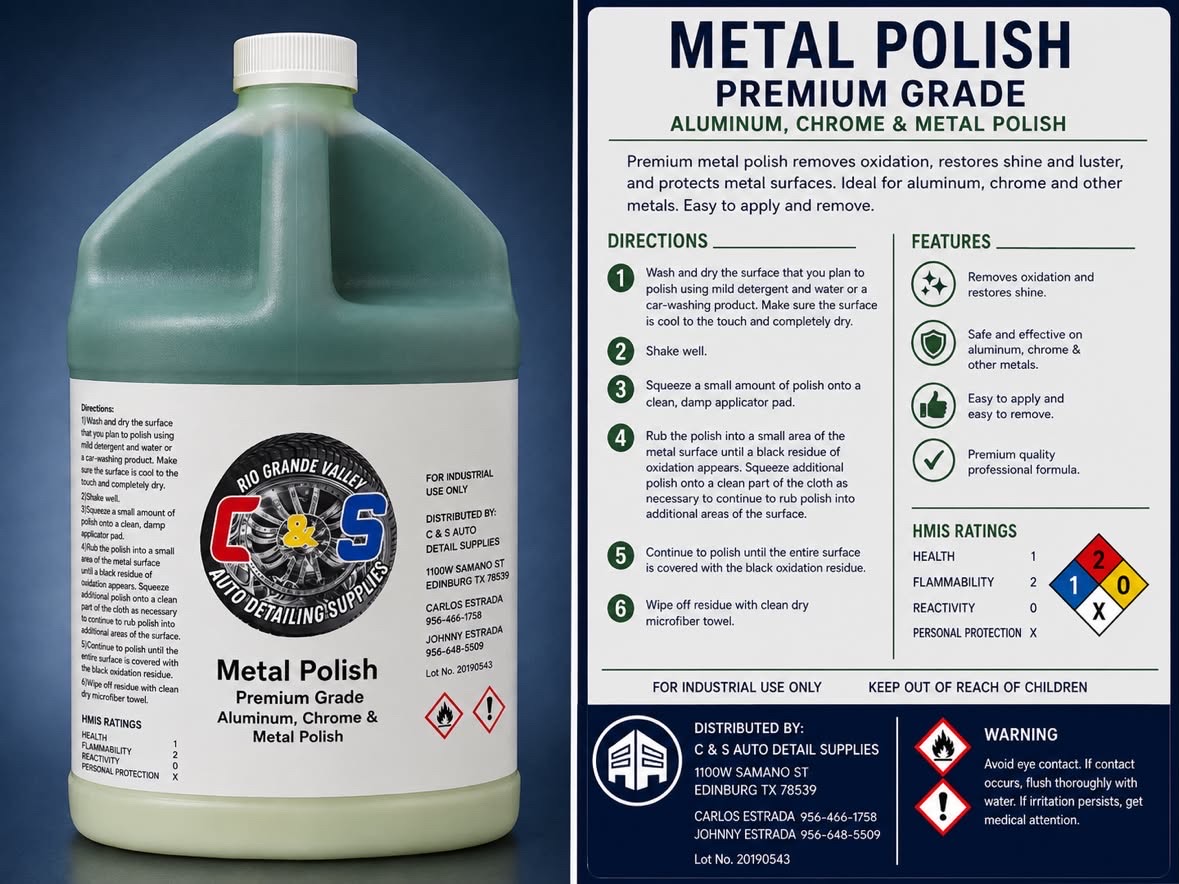 Metal Polish — C&S Auto Detailing Supplies