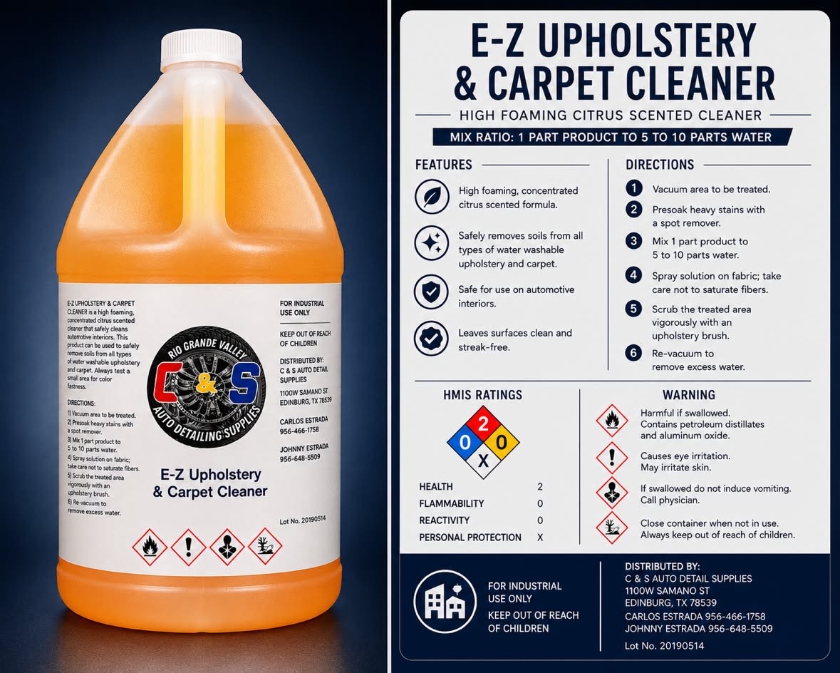 E-Z Upholstery & Carpet Cleaner — C&S Auto Detailing Supplies