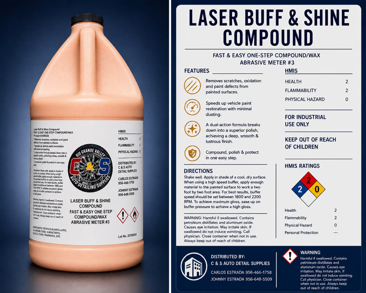 Laser Buff & Shine Compound — C&S Auto Detailing Supplies